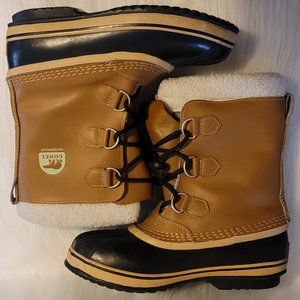 Sorel Youth Unisex Sz 6 (Womens Size 8) Yoot Pac TP Waterproof Duck Boots Tan